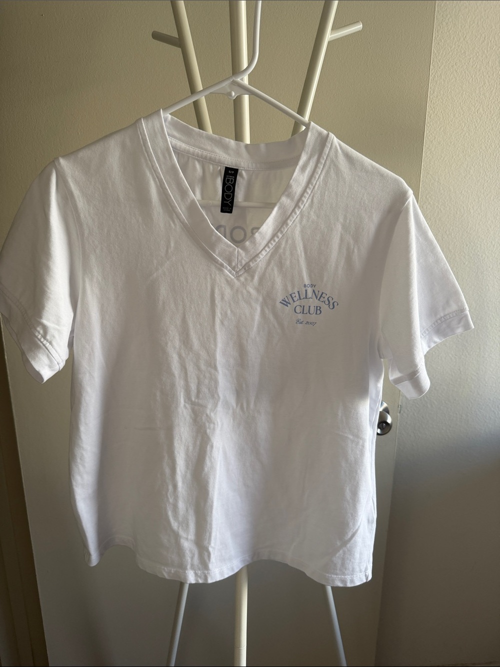 Cotton On Body White V-Neck Wellness Club Short Sleeve Tee